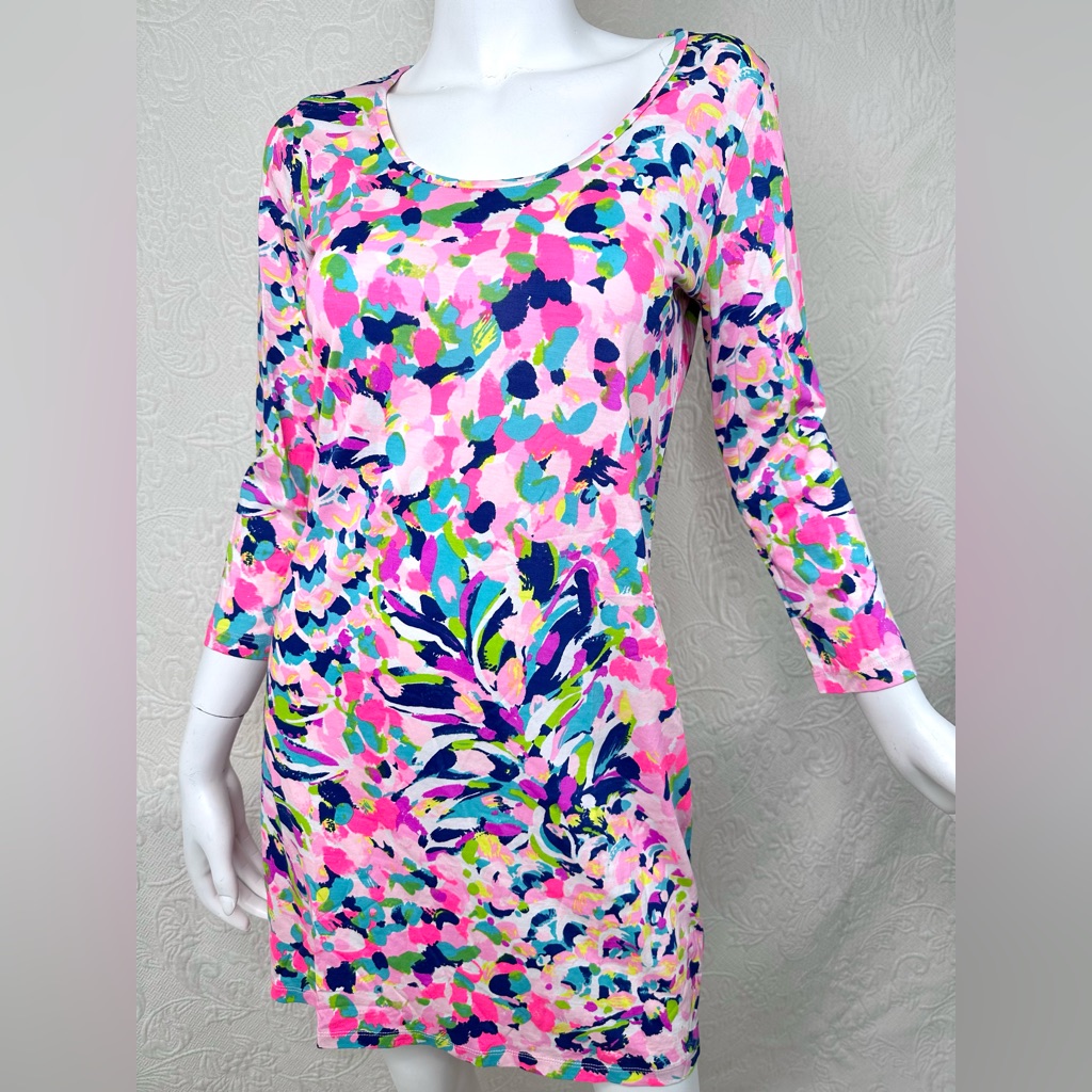 Lilly Pulitzer Nwot Beacon Pina Colada Club Multicolor T-Shirt Dress Second